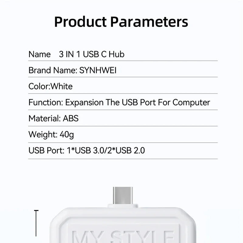 Hub USB-C 3-en-1 HDMI 4Life
