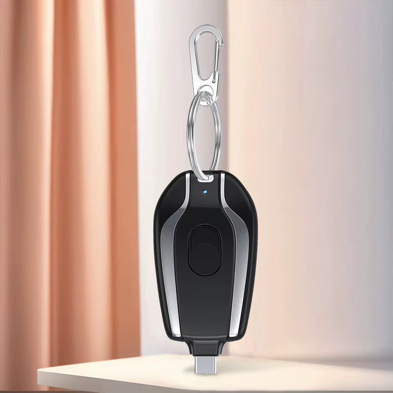 Mini Cargador Portatil Llavero Lightning y USB-C